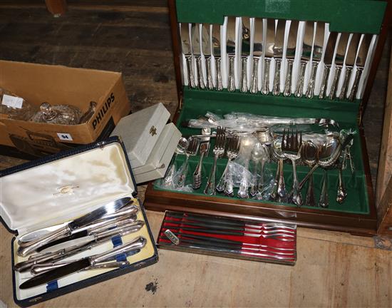 Canteen of plated flatware and other flatware